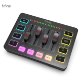 Audio Mixer RGB de 4 canais com interface microfone