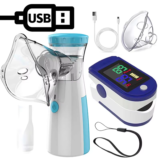 Nebulizador portátil USB mais medidor de pulso do dedo, oxigénio no sangue