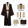 Obi wan kenobi traje masculino (Star Wars) completo para halloween (Tamanho L)