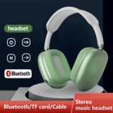 Auscultadores Bluetooth P9Max autonomia 40h Verde