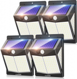 Oferta Amazon! Pack de 4 Focos Luz Solar Exterior 140 LED por 19,99€