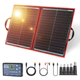 Painel solar 100W dobrável portátil com controlador de 12V