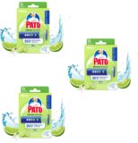 WC PATO discos ativos fragrância lima, limpa e desinfeta (3×2)