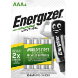 Rebaixa Amazon! 4 Pilhas Recarregáveis Energizer a 3,99€