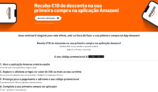 Recebe €10 de desconto na tua primeira compra na aplicação Amazon!