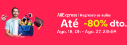 Regresso as Aulas Aliexpress Códigos de Desconto (ATUALIZADOS)