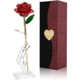 Golden Rose Banhada a Ouro de 24 K com base de apoio, totalmente GRÁTIS