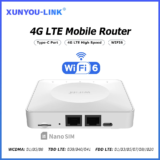 Roteador 4g lte wifi 6 cartão sim modem suporte 32 conexões