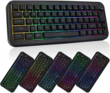 Teclado sem fio 2.4G RGB, com 63 teclas + retroiluminação LED por apenas 11,88€