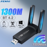 Adaptador de 3.0 usb wi-fi 1300mbps bluetooth 4.2 dual-band 2.4ghz & 5ghz