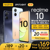 Realme 10 com ecrã Super AMOLED, bateria 5000mAh com 33W Quick Charge 4GB 128GB