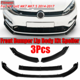 Spoilers Pára-choques dianteiro VW Golf preto MK7 MK7.5 2014-2017