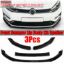 Spoilers Pára-choques dianteiro VW Golf preto MK7 MK7.5 2014-2017