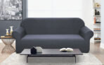 Capa de sofá elástica em jacquard de elastano com espuma antiderrapante [1 peça] 3 lugares cinzento