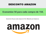 Desconto AMAZON 5€! Ganha 5€ de desconto em 15€!