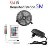 Fita led de 5m + comando + adaptador por 3,36€