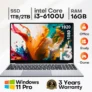 intel core i3 6100u computador portátil windows 11 pro 16gb + 256gb