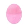 Escova de limpeza facial rosa silicone massageador elétrico para rosto à prova de água