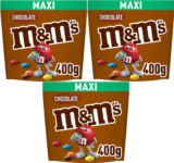 M&M’s Choco Snack chocolate com leite, 3 x (400 g)